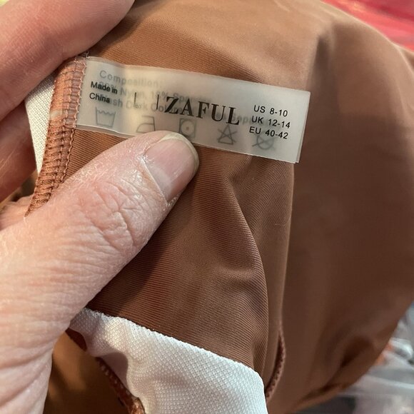 ZAFUL Women’s Sexy Triangle Bikini Top Spaghetti Strap Crisscross Swimsuit 8-10 - Picture 7 of 8